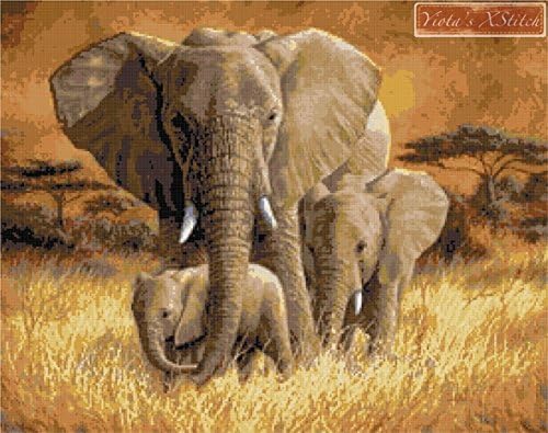 Loving Mother - Elephant Counted Cross Stitch kit