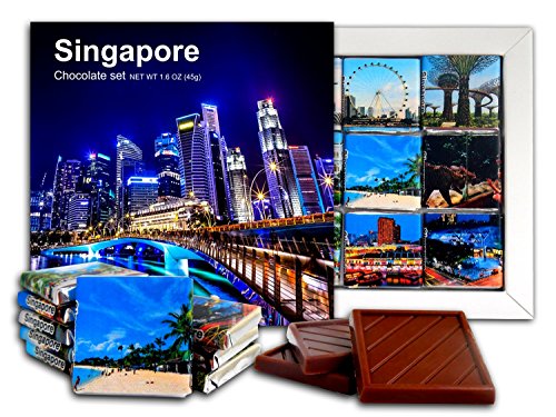 DA CHOCOLATE Candy Souvenir SINGAPORE Chocolate Gift Set 5x5in 1 box (Skyscrapers)