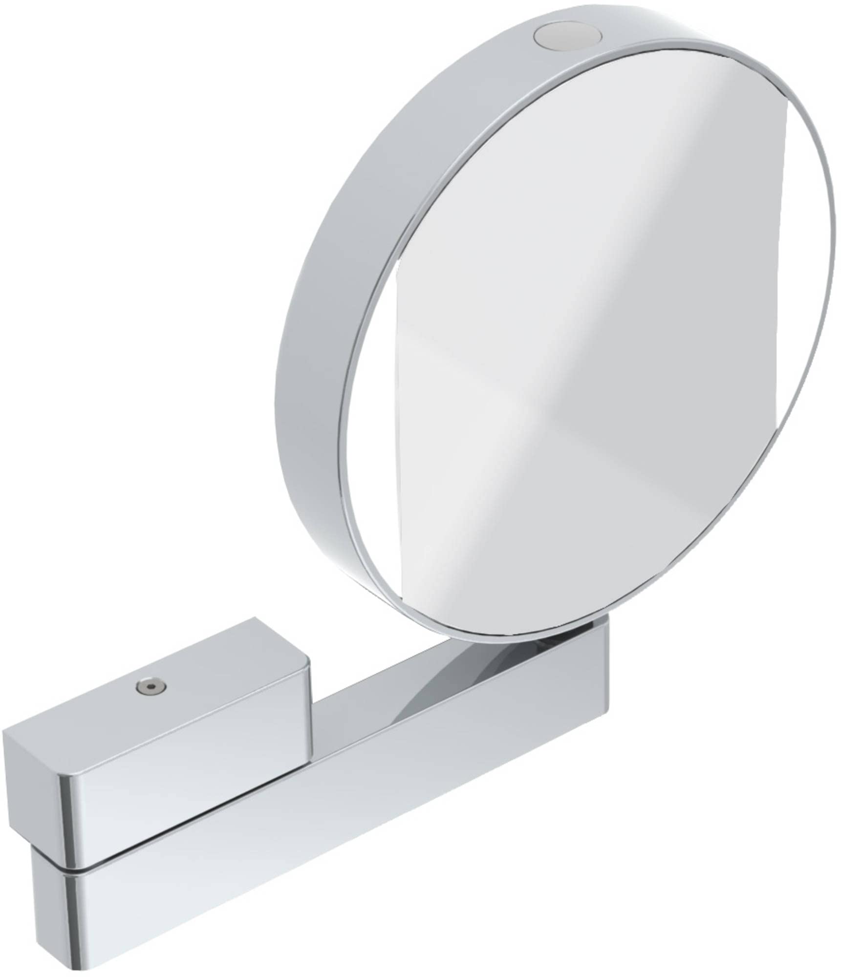 Emco 109506017 Cosmetic Mirror Round Illuminated with Articulated Arm Triple and 7x Magnified Mirror on Both Sides