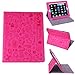 HDE Case for Original iPad 1st Generation - Slim Fit Cute Kid's Leather Cover Stand Folio with Magnetic Closure for Apple iPad 1 (Hot Pink Cartoon)