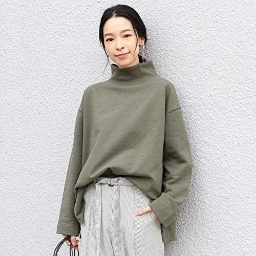 Amazon シップス レディース Ships For Women ハイネックスウェットプルオーバー オリーブ One Size Tシャツ カットソー 通販