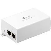 TP-Link TL-PI30G, Gigabit PoE+ Injector, Non-PoE to PoE Adapter | IEEE 802.3at/af, Supplies up to 30W, Plug &amp; Play, Desktop/Wall-Mount, Power Over Ethernet, Up to 328ft., UL Certified
