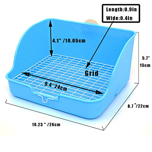 Hamiledyi Small Animal Rabbit Litter Toilet,Plastic Square Cage Box Rat