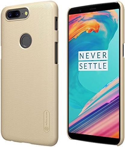 OnePlus 5T Case, Nillkin Ultra Slim Thin Case for OnePlus 5T, [Frosted] Durable Hard PC Back Cover Anti-Slip Back Finish Case for OnePlus 5T (Gold)