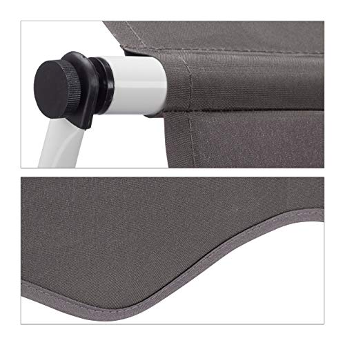 Relaxdays Klemmmarkise Balkon, Handkurbel, höhenverstellbar, UV-beständig, ohne Bohren, Polyester, 300 cm breit, grau – Bild 7