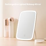 NEZZOE Rechargeable LED Makeup Mirror, Dimmable Touch Screen, 24x17 cm view 2