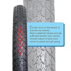 2-Pack Cruiser Bike Tires Set: MOHEGIA 26 x 2.125