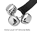 SEGMINISMART Dog Bells for Potty Training, PowPetie Dog Bell Training Your Puppy The Easy Way - 5 Extra Large Loud 1.4 Bell, Black Nylon, Adjustable Length for Small, Medium and Large Dogs