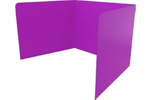 EARTHABLES Privacy Shields Pack of 20 Purple Plastic Classroom Privacy Shields for Student Desks, Privacy Folders for Students & Desk Dividers, Classroom Must Haves 45.35" x 13.5"