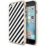iPhone 6S Case, Maxboost [Vibrance Designer Series] Optimal Protective Case Cover for iPhone 6 / iPhone 6S (4.7 Inch) with Gold Frame - Angular Rain