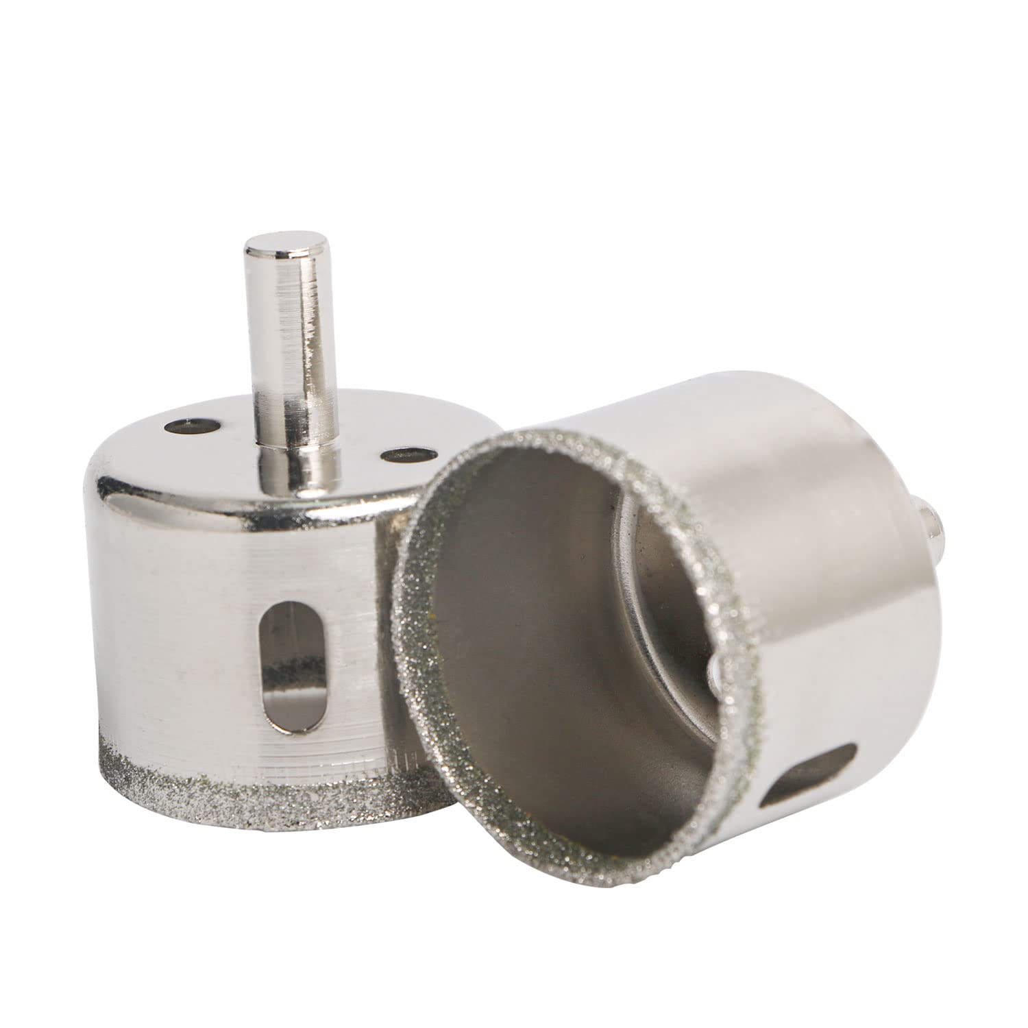 Ohamtes 2Pcs cutting diameter 42mm(1-21/32") diamond drill bits, hollow drill bits, hole saw diamond bits, suitable for opening holes in glass, ceramics, marble and other materials