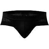 Evankin Mens Underwear Brief Sexy Mesh Hollow out Underpants Natural Fiber Low Rise U Pouch for Men Pack Lingerie