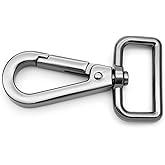 CRAFTMEMORE 2pcs Extra-Thick Lobster Clasps Swivel Snap Hook Strong Metal Push Gate Clip Purse Hardware SC91 (1 1/4 Inches, Gunmetal Black)