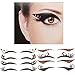 kilofly 8 Sets Temporary Eye Tattoo Makeup Transfer Stickers Crystal Gem Liners