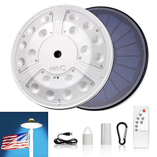 MOONDEAGE Solar Flag Pole Light, HighPowered LED Solar Powered