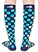 CompressionZ 20-30 mmHg Compression Socks Men & Women - Knee High Support Stockings (Ocean Dots, Medium)