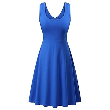 UFACE Ärmelloses Einfarbiges Weste Kleid Frauen Sommer Solid Casual ärmelloses Kleid Outdoor