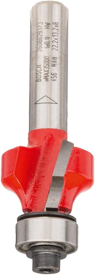 Bosch Accessories 2608629373"Expert" Rounding Router Bit, 0 V, Silver, 8 x 22.2 x 55 mm, 4.75 mm