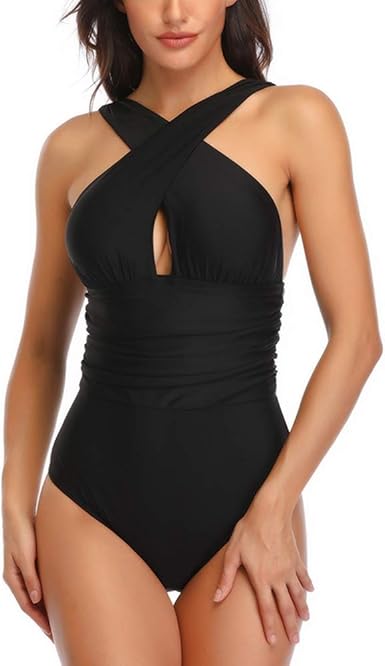 black strap swimsuit