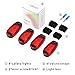 UOKOO LED Safety Light (4 Pack) Refun Waterproof Red Flashing Bike Rear Tail Light with Free Clip on Velcro Straps for Running, Walking, Cycling, Helmet etc