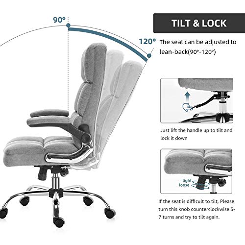 YAMASORO Executive Velvet Office Chair with Wheels,HighBack Ergonomic