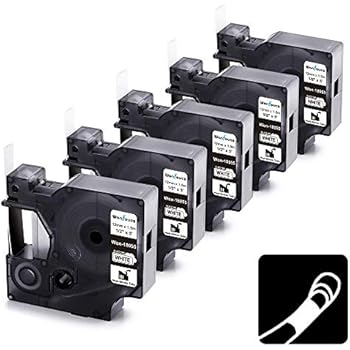 Wonfoucs Compatible Label Tape Replacement for DYMO Rhino Industrial 1/2