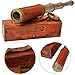 Vintage Brass Spyglass Telescope – Dollond London 1920 Replica | Functional Maritime Scope with Leather Wrap & Case | 16-Inch Extendable Nautical Telescope for Travel, Decor & Collectors