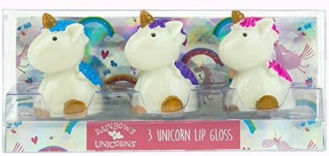 Rainbow Unicorn Fruity Lip Gloss Trio