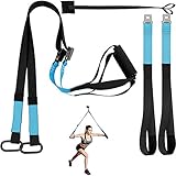 KEAFOLS Fitness Training Kit, Professional Bodyweight Resistance Training System Home Gym Fitness Trainer, Super Sturdy Training Straps for Full-Body Workout Exercise, USA Patented (Blue1)