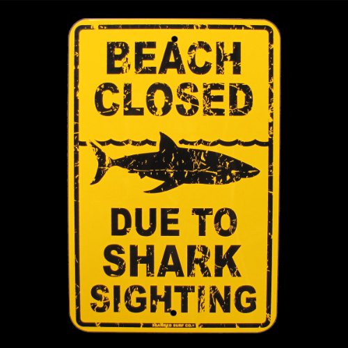 Sw Beach Closed Due To Shark Sighting Sign