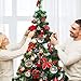Auihiay 20 Pack 80mm Christmas Clear Ornaments Ball and Various Accessories for DIY Christmas Tree Balls Baubles Holiday Wedding Party Home Decorations