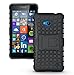 Microsoft Nokia Lumia 640 Case Cover Accessories - Tough Rugged Dual Layer Protective Case with Kickstand for Microsoft Lumia 640 (Black).