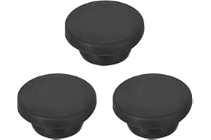 MECCANIXITY 3pcs T-Shaped Silicone Plugs 26mm 1 Inch Dia Snap in Plug Hole Seal Cover Round Rubber Stopper for Kitchen Rubber Bulkheads Waterproof Sealing Plugs Black