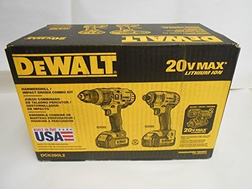 NEW DeWalt DCK290L2 20V MAX Lithium Ion Hammerdrill / Impact Driver Combo Kit ;#G344T3486G 34BG82G371858