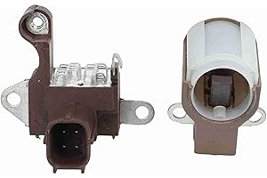 DEMERAS Alternator Voltage Regulator Brush Holder Set, 104210‑5910 Stable Alternator Repair Kit Strong High Accuracy 2 Pcs for Car