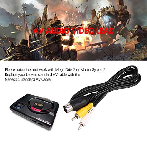 Sega Mega Drive MD 1 Master System 1 RCA Phono AV Audio Video Lead A/V Cable TV AV Audio line AV LINE
