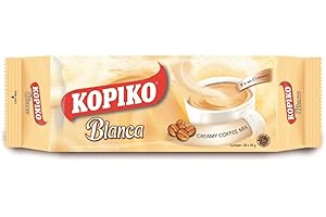 Kopiko Creamy Blanca Long Pack 3 in 1 Instant Coffee Mix 30 Bags, 30g