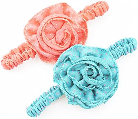 Baby Headbands | Flowers Headband for Boy and Girl - Soft Elastic Design Set of 2