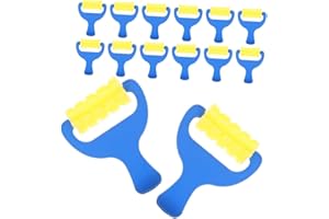 LIOOBO Lot de 16 rouleaux de peinture en éponge pour outils de peinture réutilisables, fournitures artistiques créatives pour