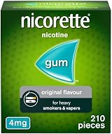 Nicorette 4mg Gum Original Flavour 210 Pieces Nicotine Replacement
