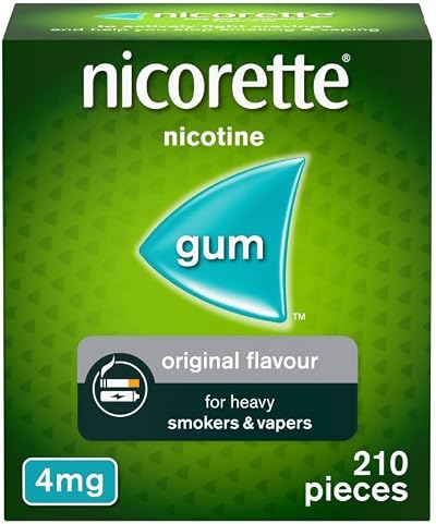 Nicorette 4mg Gum Original Flavour 210 Pieces Nicotine Replacement