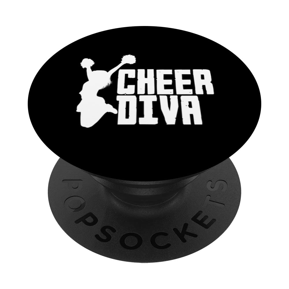 Cheer Diva Funny Cheerleading Cheerleader PopSockets Swappable PopGrip