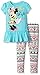 Disney Little Girls' Toddler Minnie Mouse Legging Set and Fashion Top, Turquoise, 2T