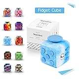 Tepoinn Fidget Attention Cube Relieves Stress and Anxiety Educational Development Toys for ADD, ADHD, Anxiety, and Autism Children and Adults (Ocean-blue)