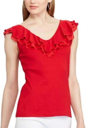 red frilly tops