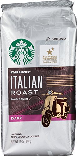 Starbucks Italian Roast Coffee Ground Coffee, 12 Ounce (Pack of 6)