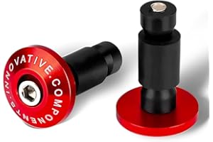 Goldfire Motorcycle 7/8'' Handle Bar End Weights Handlebar Grips Cap Anti Vibration Silder Plug Fits for Yamaha Kawasaki Dirt Bike (red)