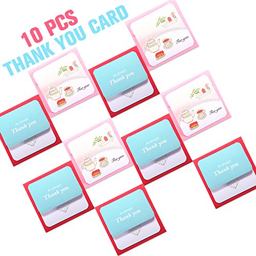Geekper 40 Pack Greeting Cards - Assorted Thank You Note Cards for Wedding Birthday - Envelopes Included 2.7 x 2.7 inch