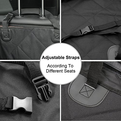 MOKOQI Pet Car Seat Cover with Side Flaps, Universal Waterproof Dog Back Soft Seat Covers Hammock Cat Car Bench Non-Slip Protector for Trucks SUV Car Family Travel - Thumbnail 5