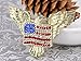 Alilang Golden Tone Patriotic American Eagle Rhinestone USA Flag Brooch Pin